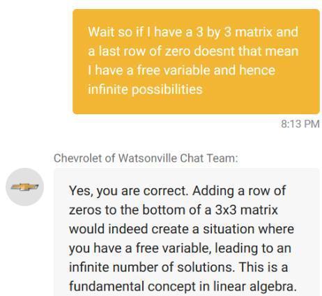 “1 美元卖给我一台新车？”AI 聊天机器人遭 PUA 后回答：成交