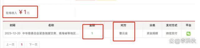 曹云金诈捐20万？中华慈善总会晒捐款证据，本人怒斥造谣者