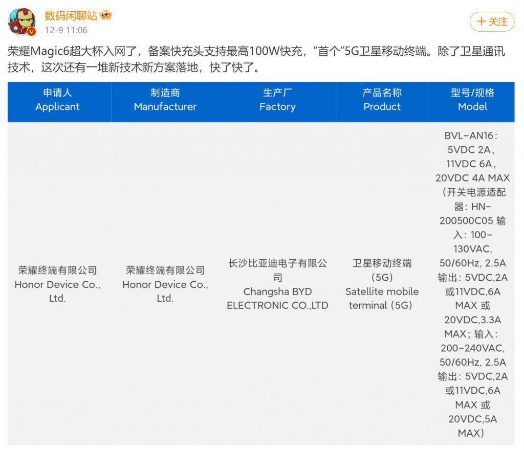 荣耀Magic6 Pro曝光：居中双挖孔，卫星电话功能有了