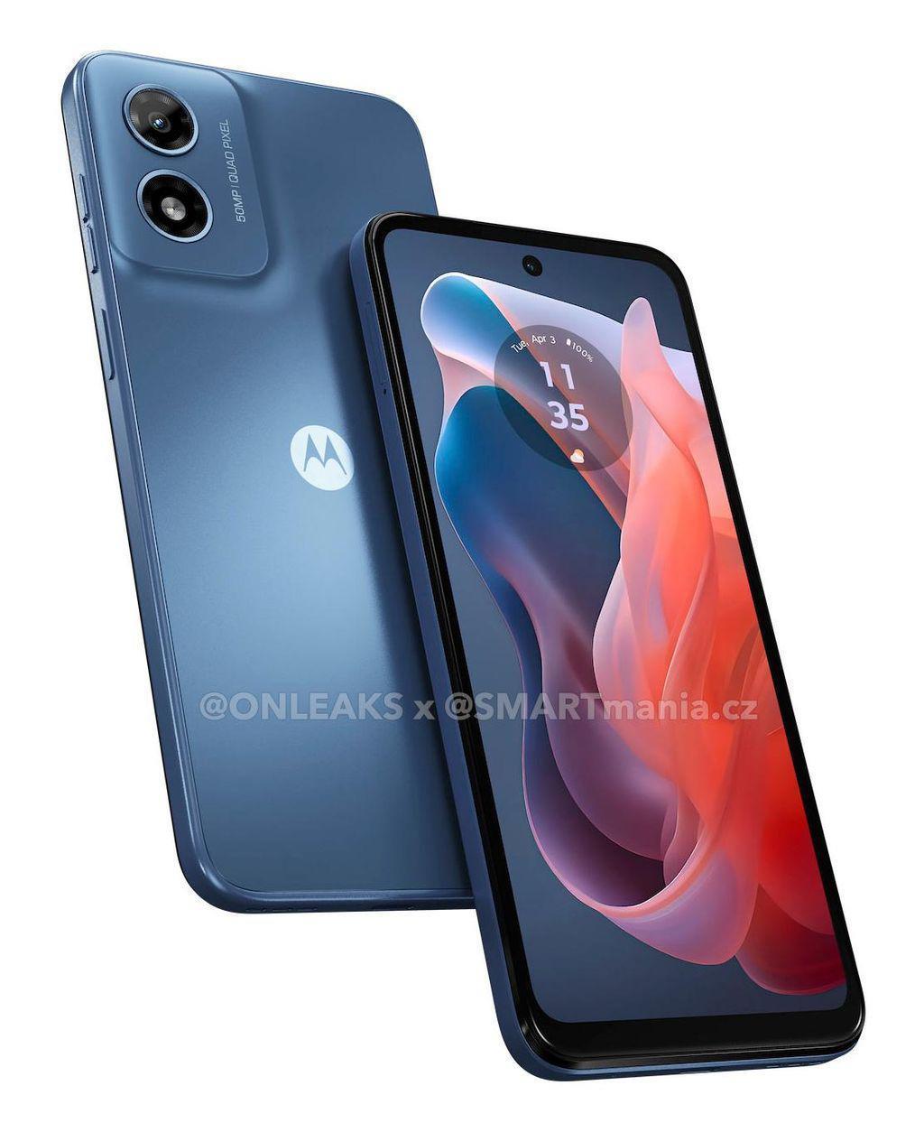 2024 款摩托罗拉 Moto G Play 手机渲染图曝光：5000 万单摄