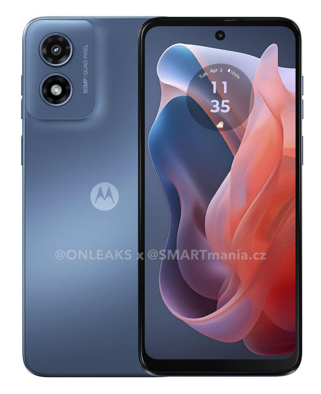 2024 款摩托罗拉 Moto G Play 手机渲染图曝光：5000 万单摄