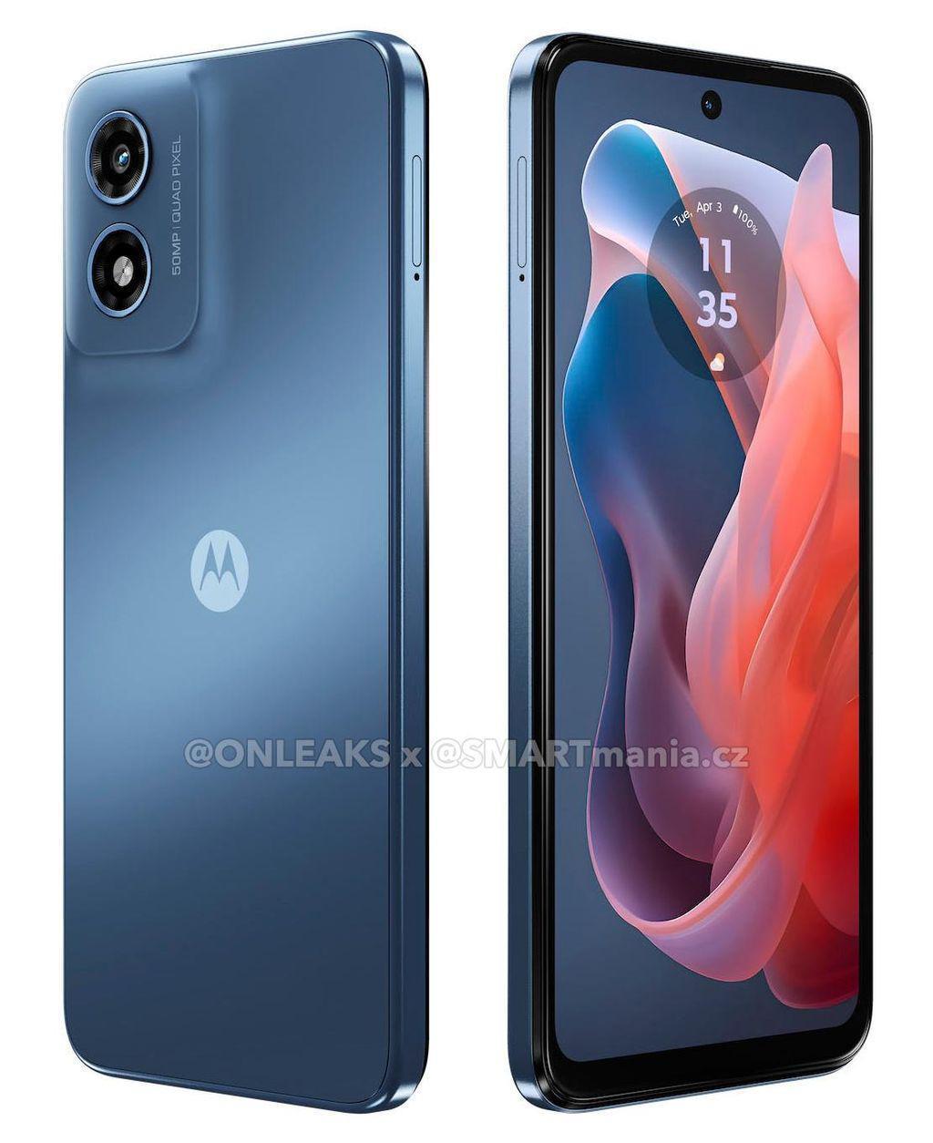 2024 款摩托罗拉 Moto G Play 手机渲染图曝光：5000 万单摄