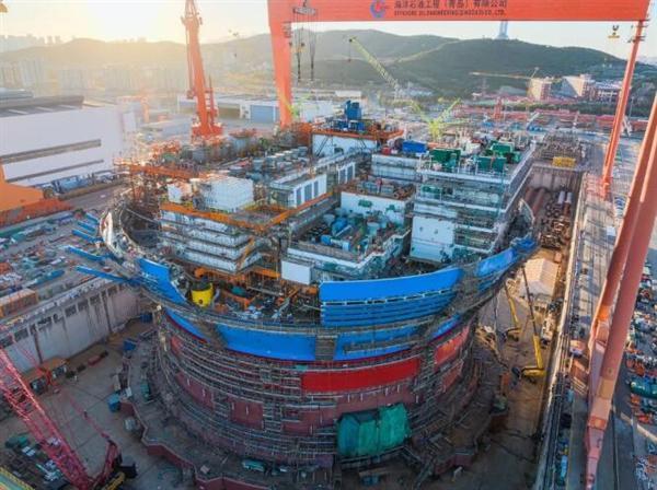 亚洲首艘圆筒型“海上油气加工厂”主体建造完工：储油量达6万吨