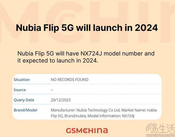 努比亚首款折叠屏手机Flip 5G曝光，或即将发布