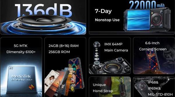 Oukitel WP33 Pro三防手机发布：22000mAh超大电池 18W反向充