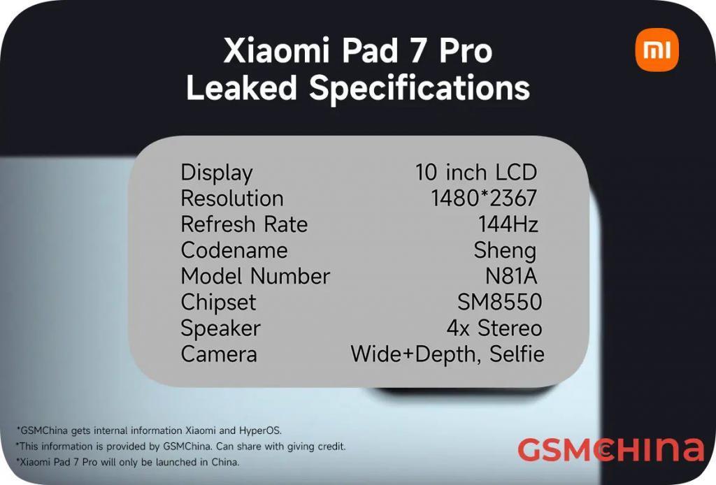 小米平板 7 Pro，曝光！！！