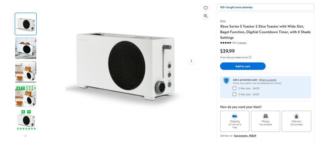 微软 Xbox Series S 烤面包机上架沃尔玛：可烙出 Xbox 球形 logo