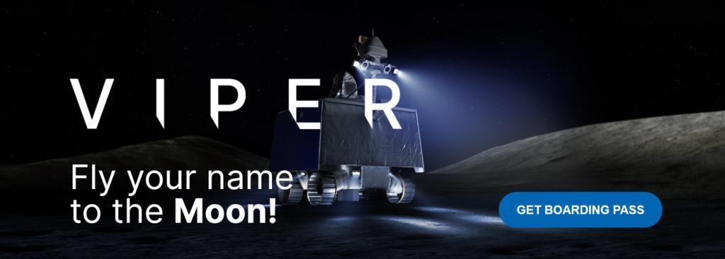 NASA邀请公众“乘坐”月球车VIPER：将名字发送到月球上