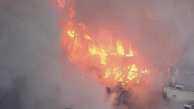 日本北九州市繁华街道发生大规模火灾：2900平方米建筑被毁