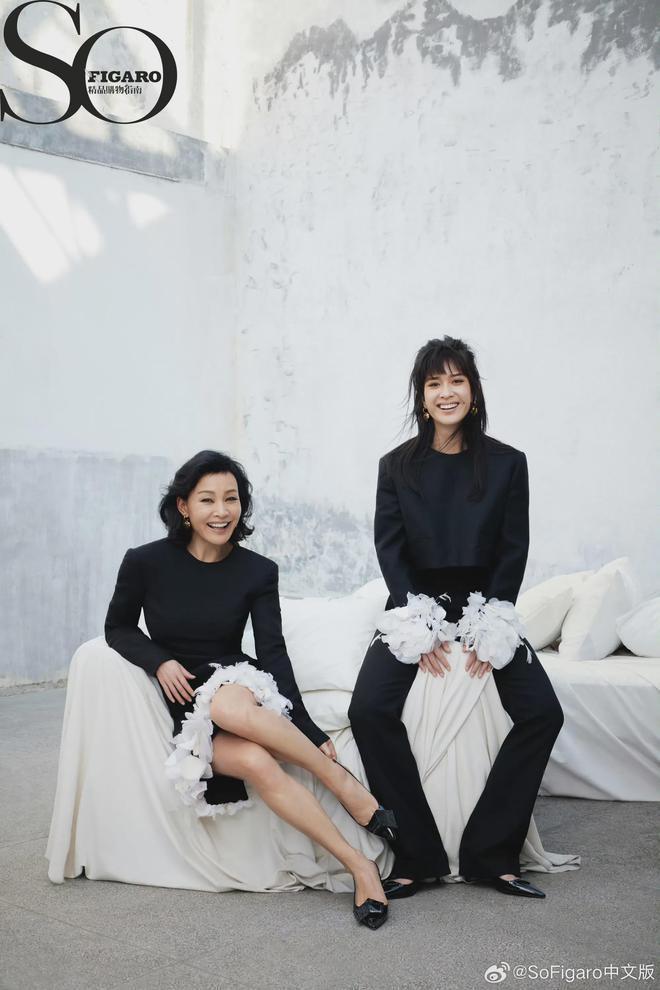 陈冲携女儿登SoFigaro封面相互依偎，相差40岁胜似姐妹