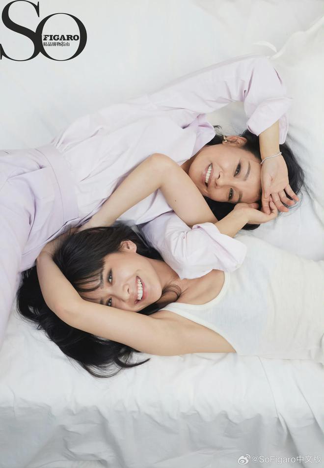 陈冲携女儿登SoFigaro封面相互依偎，相差40岁胜似姐妹