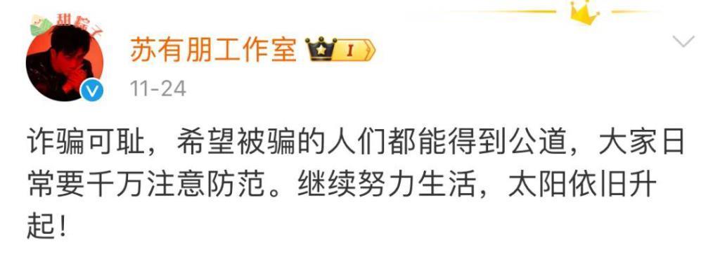 被诈骗的苏有朋，水深火热…