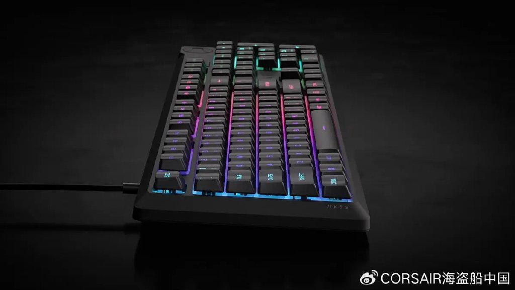 美商海盗船推出 K55 CORE 全尺寸键盘：支持十区 RGB 灯效