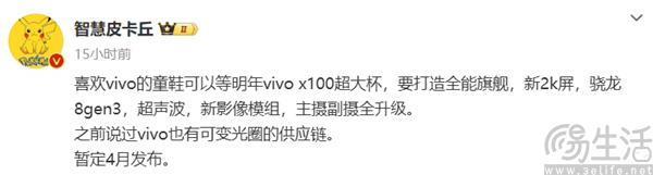 vivo X100 Pro 更多信息曝光，或配备大底潜望