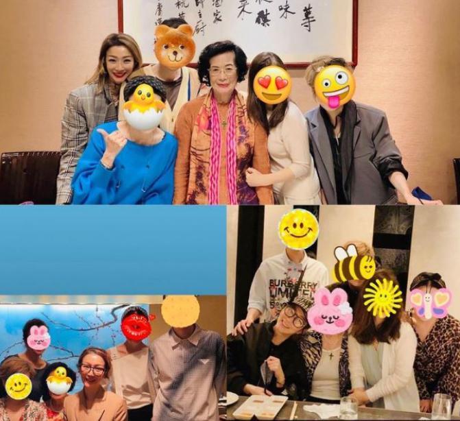 郑秀文生病半年外出与家人聚餐，许志安乖巧和岳母合照