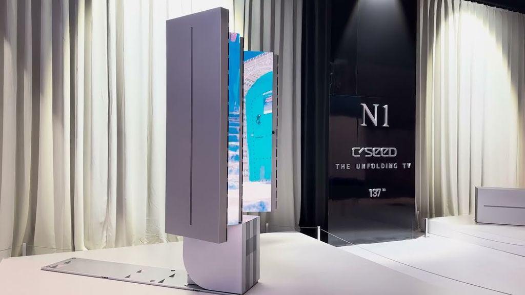 全球首款137 英寸可折叠 MicroLED 电视 C SEED N1 亮相 CES 2024
