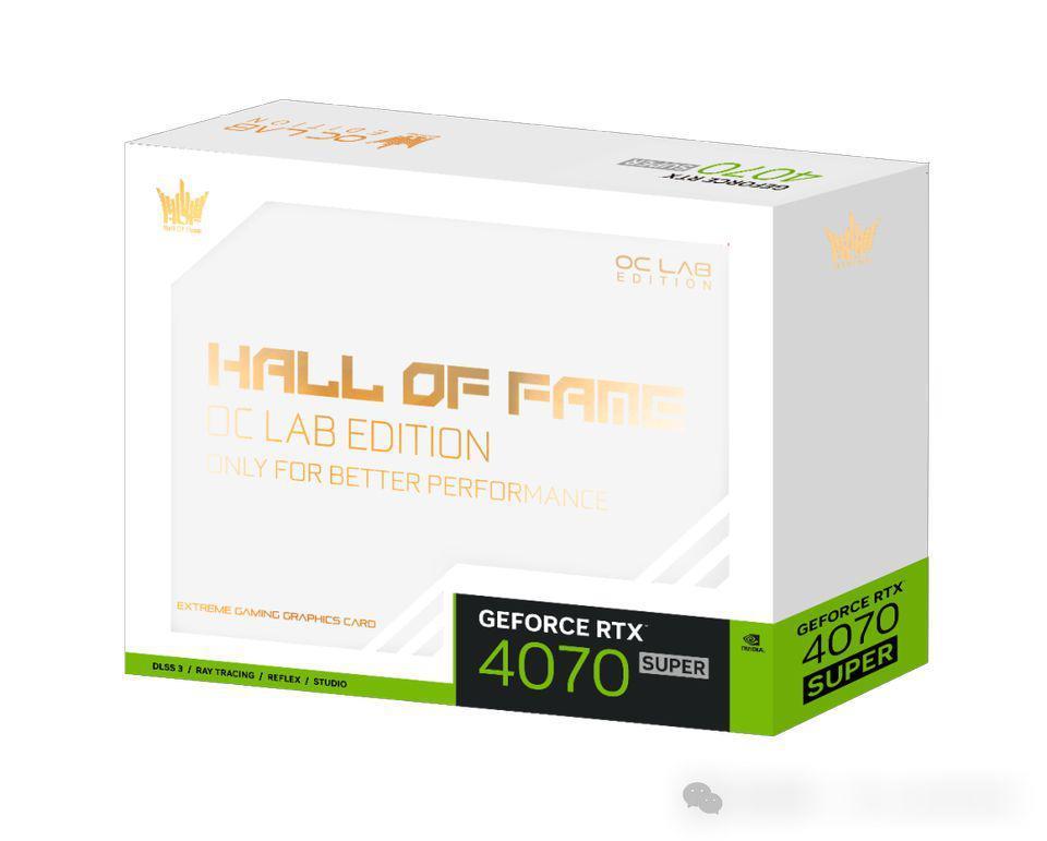 影驰预告两款名人堂 GeForce RTX 4070 SUPER 显卡：320W TGP功耗