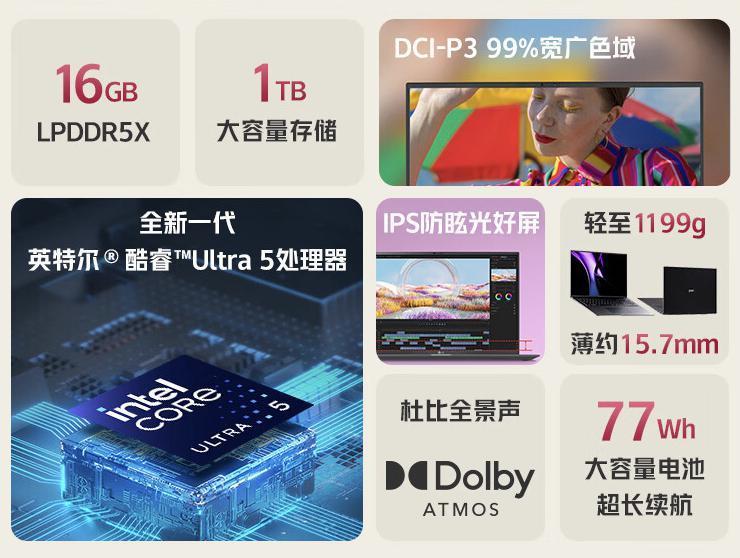 2024 款 LG Gram 16 英寸轻薄本开启预约：酷睿 Ultra 5，9799 元