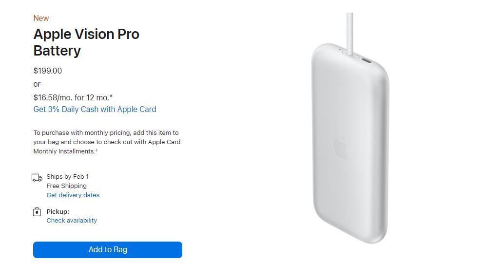 苹果推出 Vision Pro 头显配件：包括收纳包、蔡司光学插件等