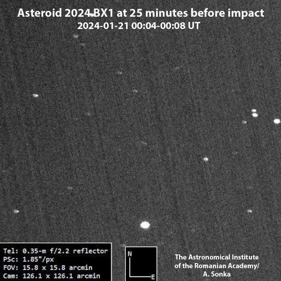 上周日小行星划破柏林夜空：撞击前3小时才被发现，有记录来第8次
