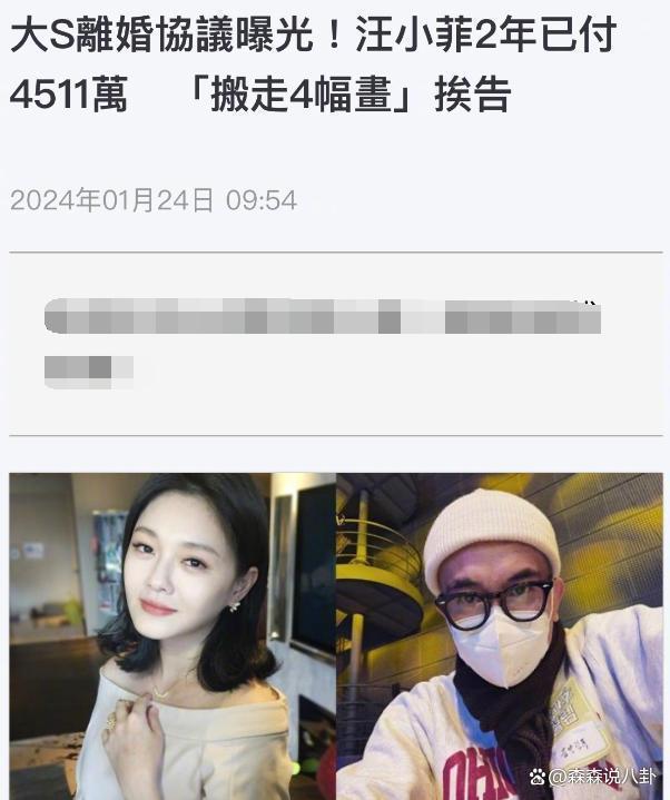 大S离婚协议曝光：汪小菲支付千万后再被告，她二婚前改协议
