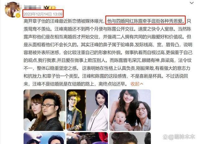 汪峰发声否认再婚传闻！称跟陈露根本没有交集