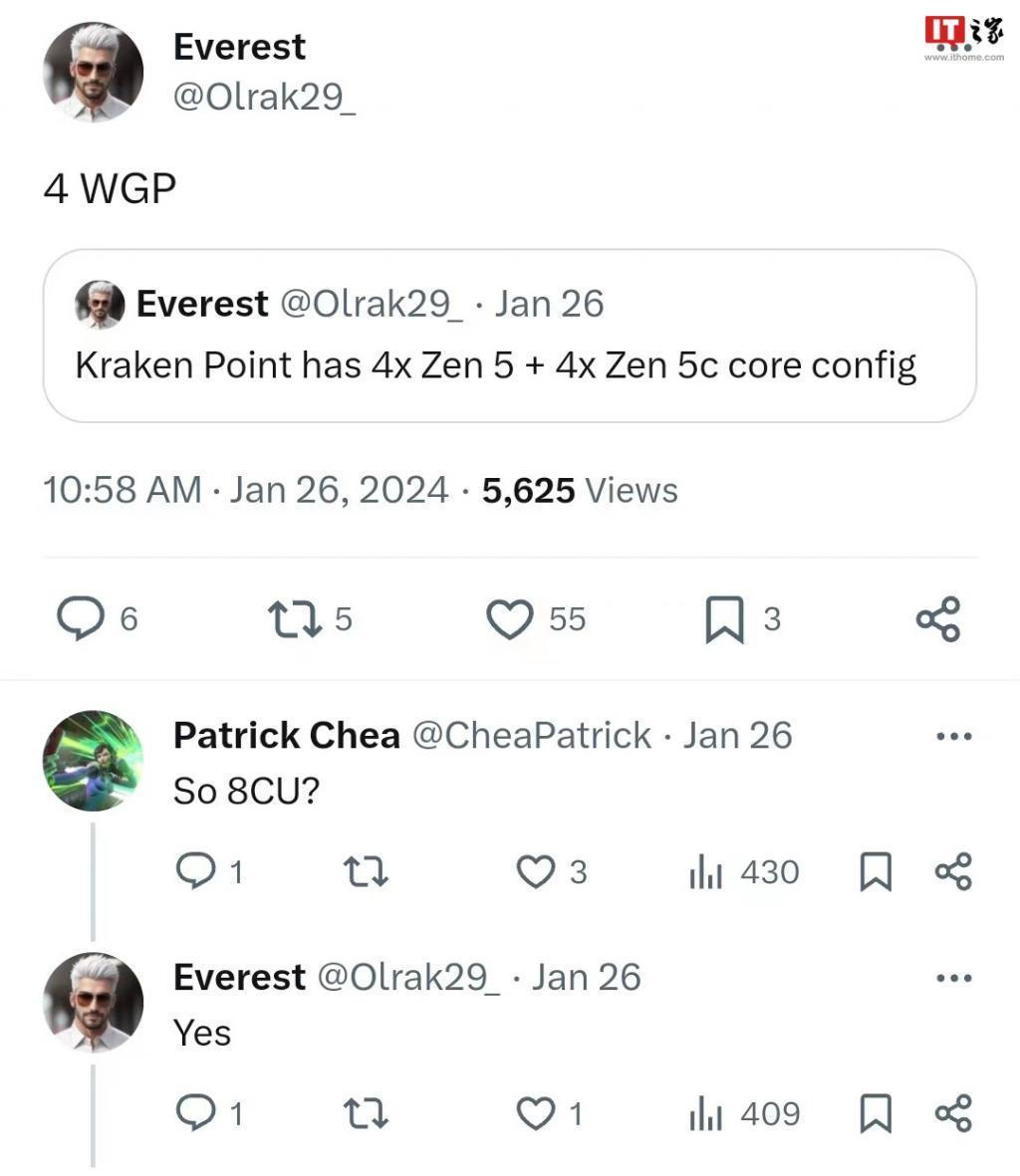 AMD 新一代 Kraken Point APU 曝光，4 核 Zen5   4 核 Zen5c