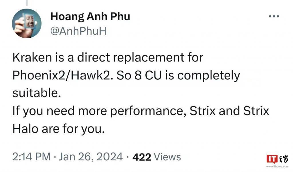 AMD 新一代 Kraken Point APU 曝光，4 核 Zen5   4 核 Zen5c