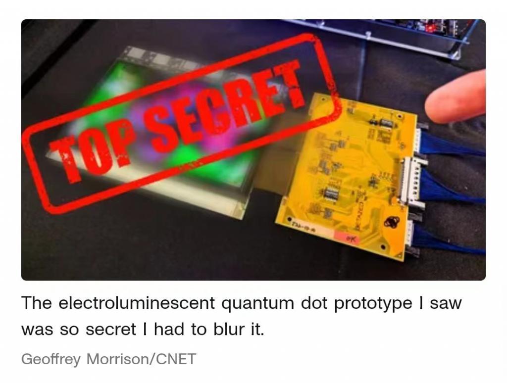 夏普与 Nanosys 展示 12.3 英寸 NanoLED 电致发光量子点电视原型