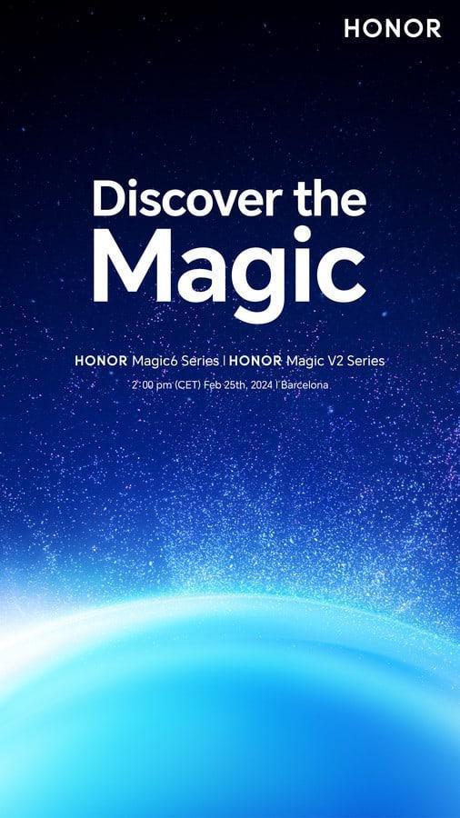 荣耀 Magic6 系列和Magic V2 RSR保时捷设计全球版2 月 25日发布