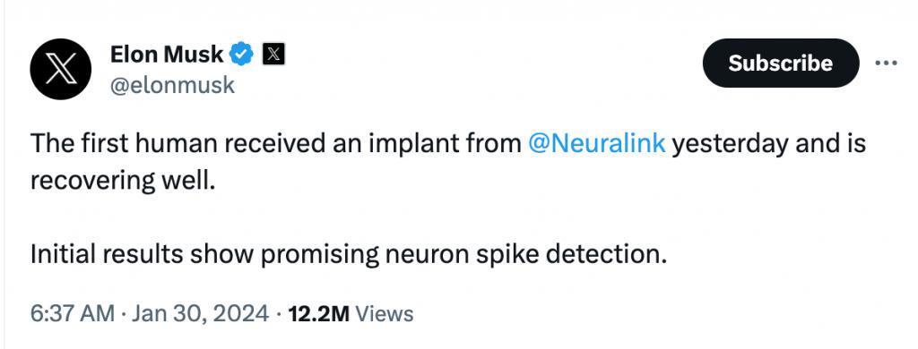 意念控制成真？人类首例脑机接口手术完成