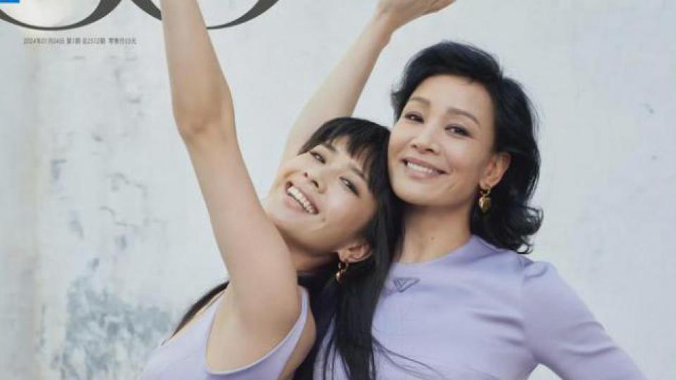 陈冲携女儿登SoFigaro封面相互依偎，相差40岁胜似姐妹