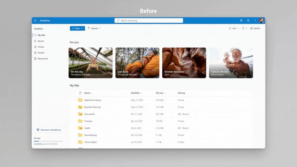 微软向个人用户开放新版OneDrive：更快锁定文件、引入People视图