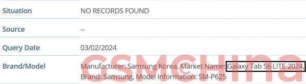 三星Tab S6 Lite 2024新平板今年发布 搭载Exynos 1280