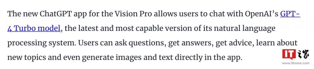 OpenAI 推出 Vision Pro 版 ChatGPT，界面与 iPad 版差别不大