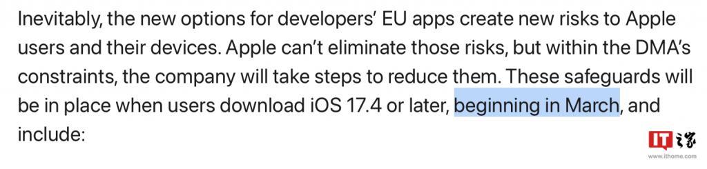 苹果 iOS 17.4 正式版更新 3 月上线：欧盟地区支持应用侧载等