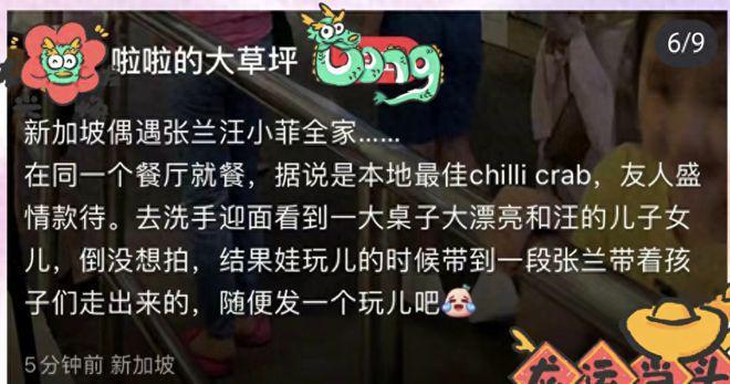 汪小菲和儿女在新加坡被偶遇，女儿神似大S，弟弟帅气活泼