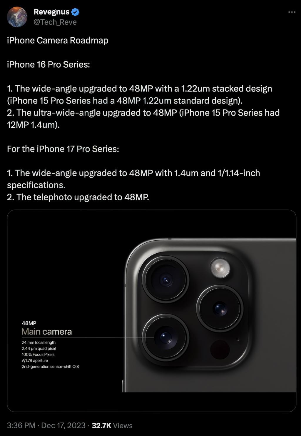 iPhone 16影像超前瞻：用回iPhone X设计，给Vision Pro铺路