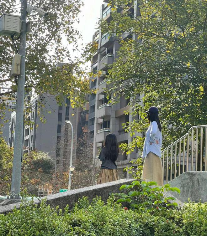 高圆圆台北被偶遇，独自带娃散步，穿平价衣服未见赵又廷