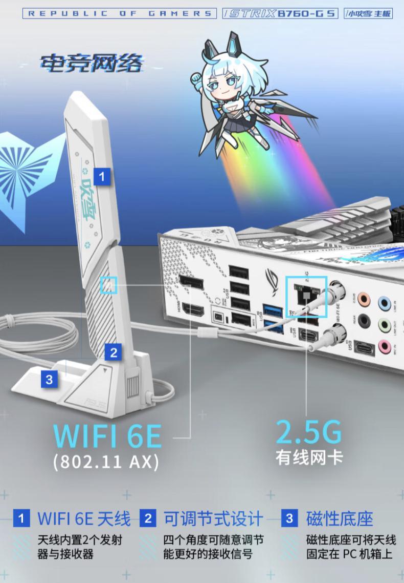 华硕推出 ROG B760-G GAMING WIFI S“小吹雪 S”主板，1549 元