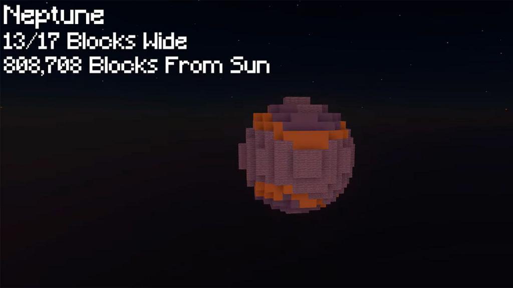 玩家在《我的世界》游戏中等比例还原整个太阳系