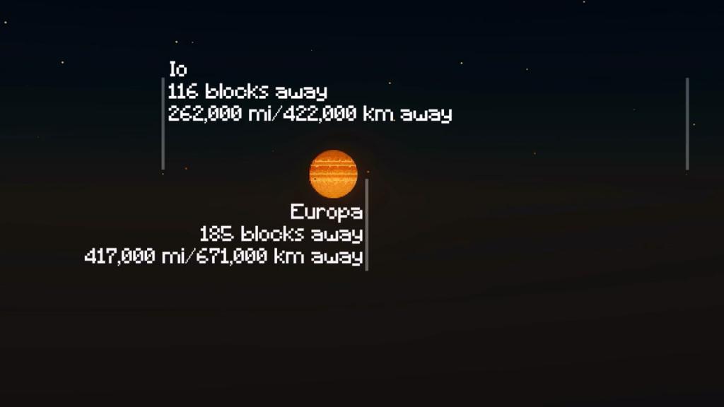 玩家在《我的世界》游戏中等比例还原整个太阳系