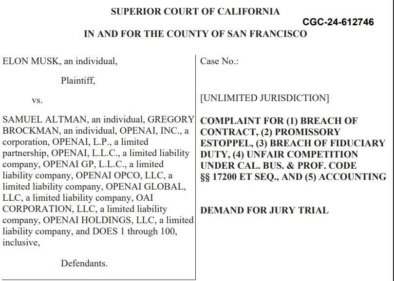看完马斯克控诉OpenAI的万字报告，感觉他可能被骗惨了。