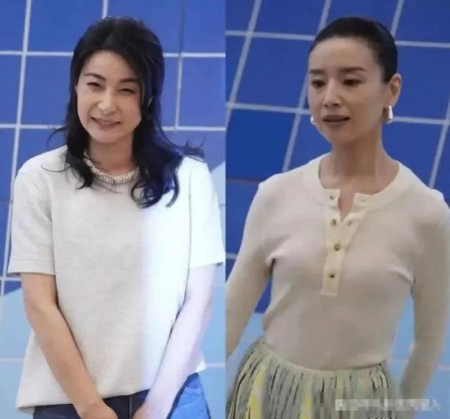 42岁郭晶晶和43岁董洁同框，“富贵相”的优势出来了