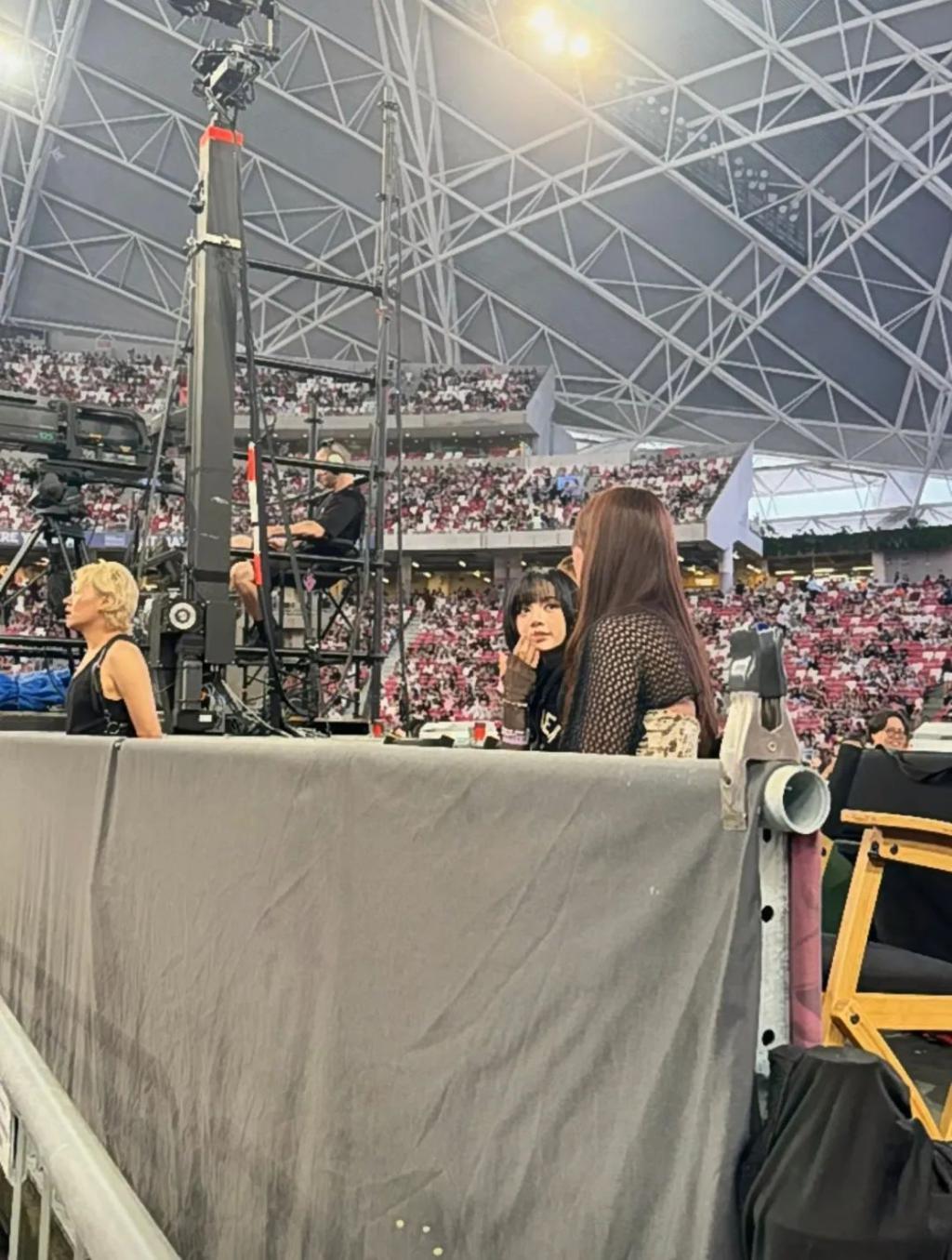 Lisa进霉霉演唱会就像去串门，网友：这是天王想要的排面