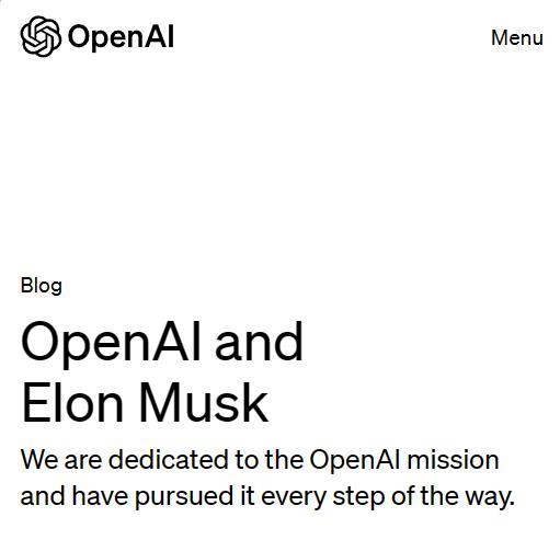 OpenAI 发文解释马斯克为何离开