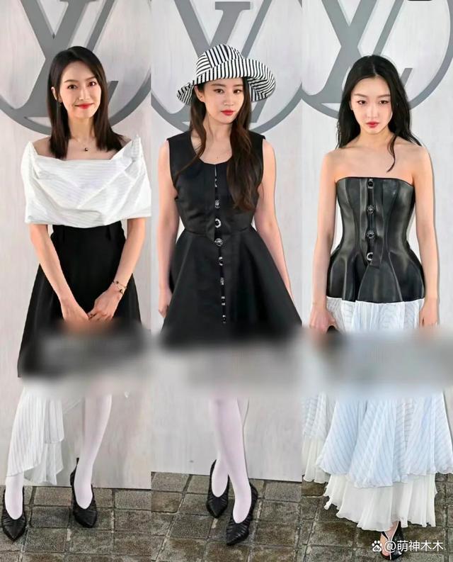 LV大秀代言人待遇：刘亦菲被大咖环绕，周冬雨身旁冷清