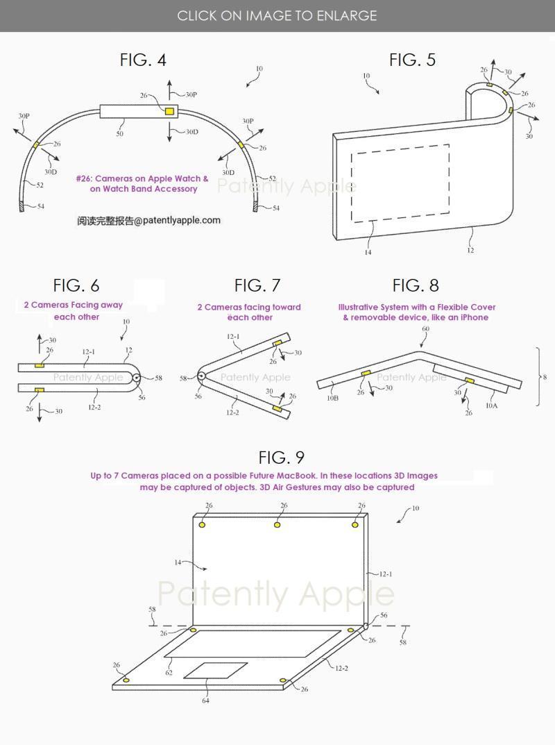 苹果获得适用于折叠设备和MacBook的摄像头系统专利